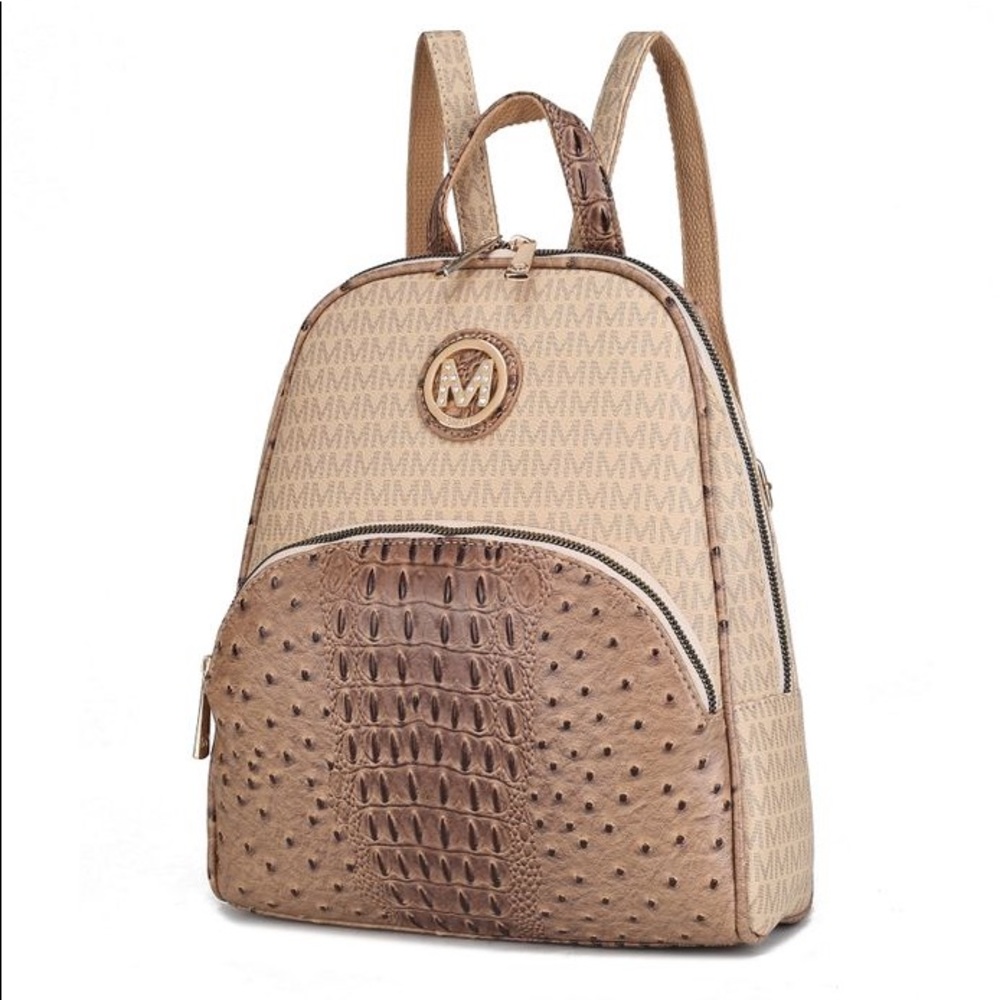 New Mia Olympia Backpack in Beige